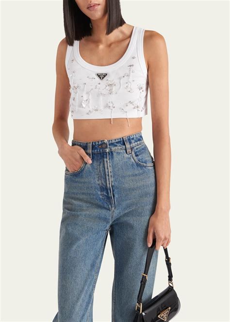 prada crop top shirt|grayed Prada tank top.